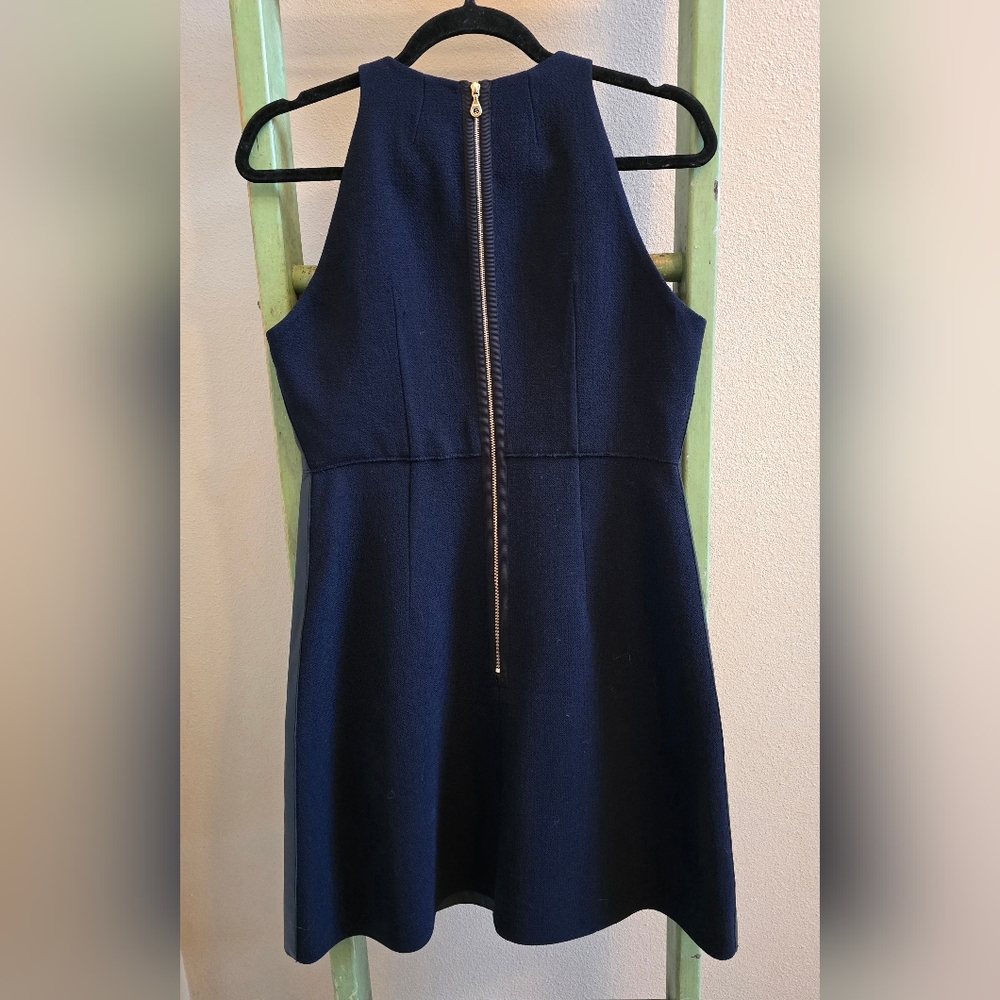 NWT ERDEM Hudson Navy Sleeveless Crystal Embellished Midi Dress, Sz 6 - Picture 3 of 11